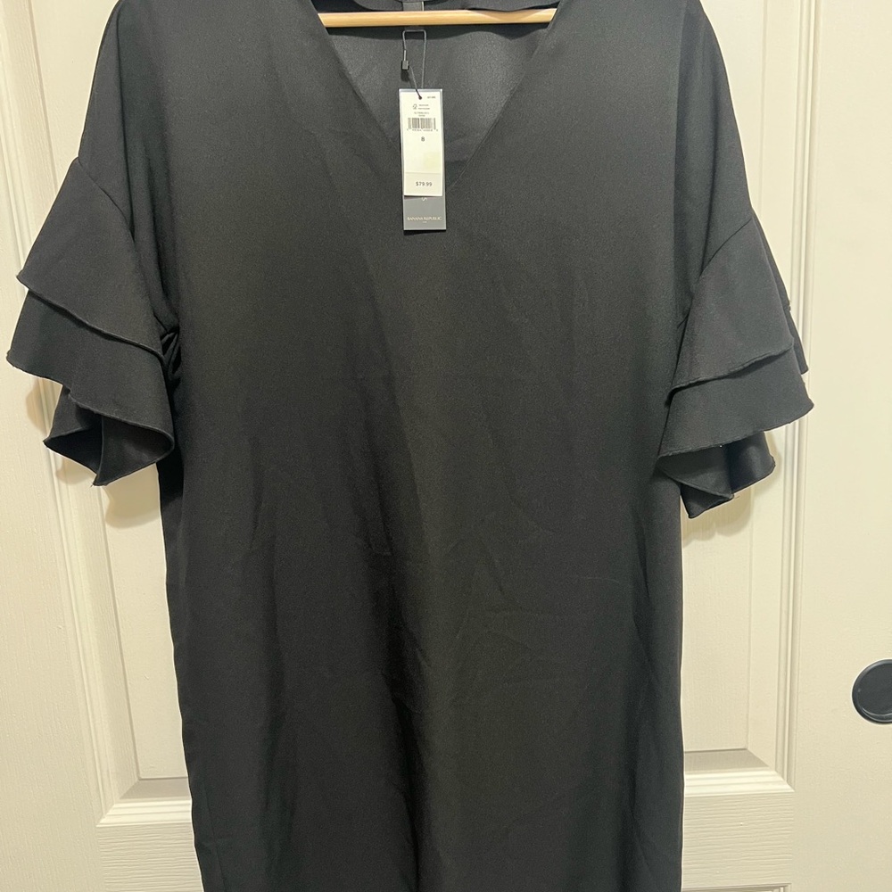 Banana Republic Black V-Neck Dress